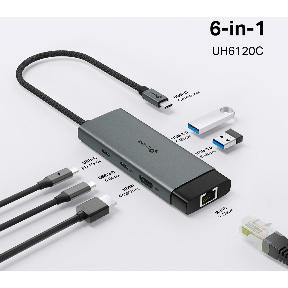 USB-концентратор TP-Link UH6120C - фото 4
