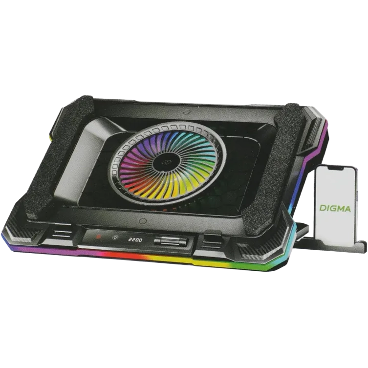 Охлаждающая подставка для ноутбука Digma D-NCP190-1X100RGB