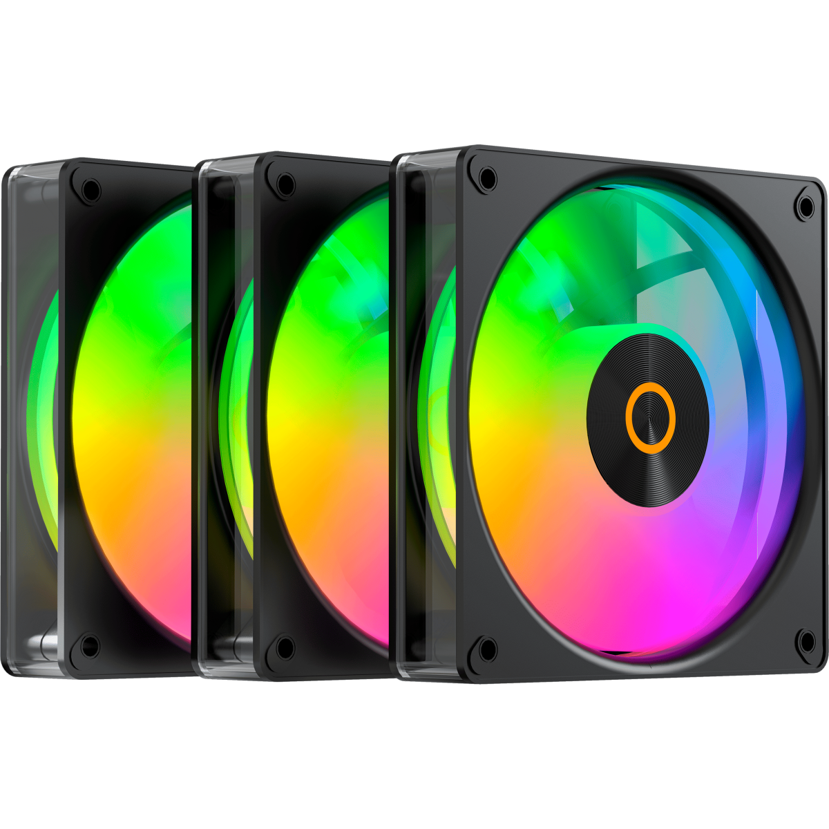 Вентилятор для корпуса Ocypus Gamma F12 Elite BK ARGB REVERSE BLADE (3 шт.) - Gamma-F12-BK3AM01E-GL