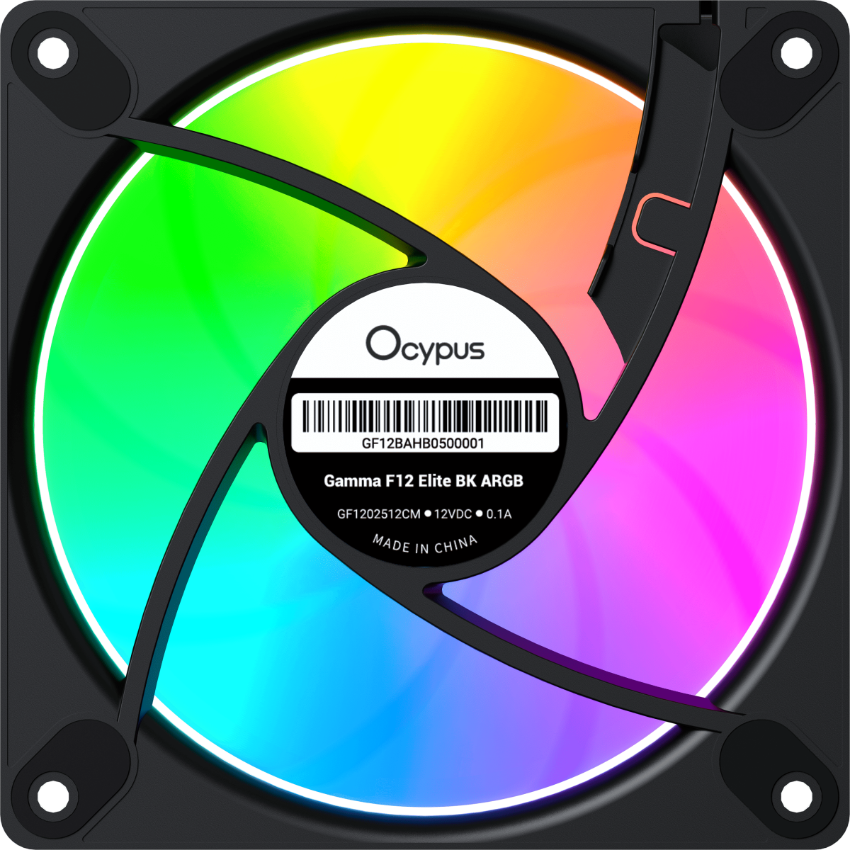 Вентилятор для корпуса Ocypus Gamma F12 Elite BK ARGB REVERSE BLADE (3 шт.) - Gamma-F12-BK3AM01E-GL - фото 3