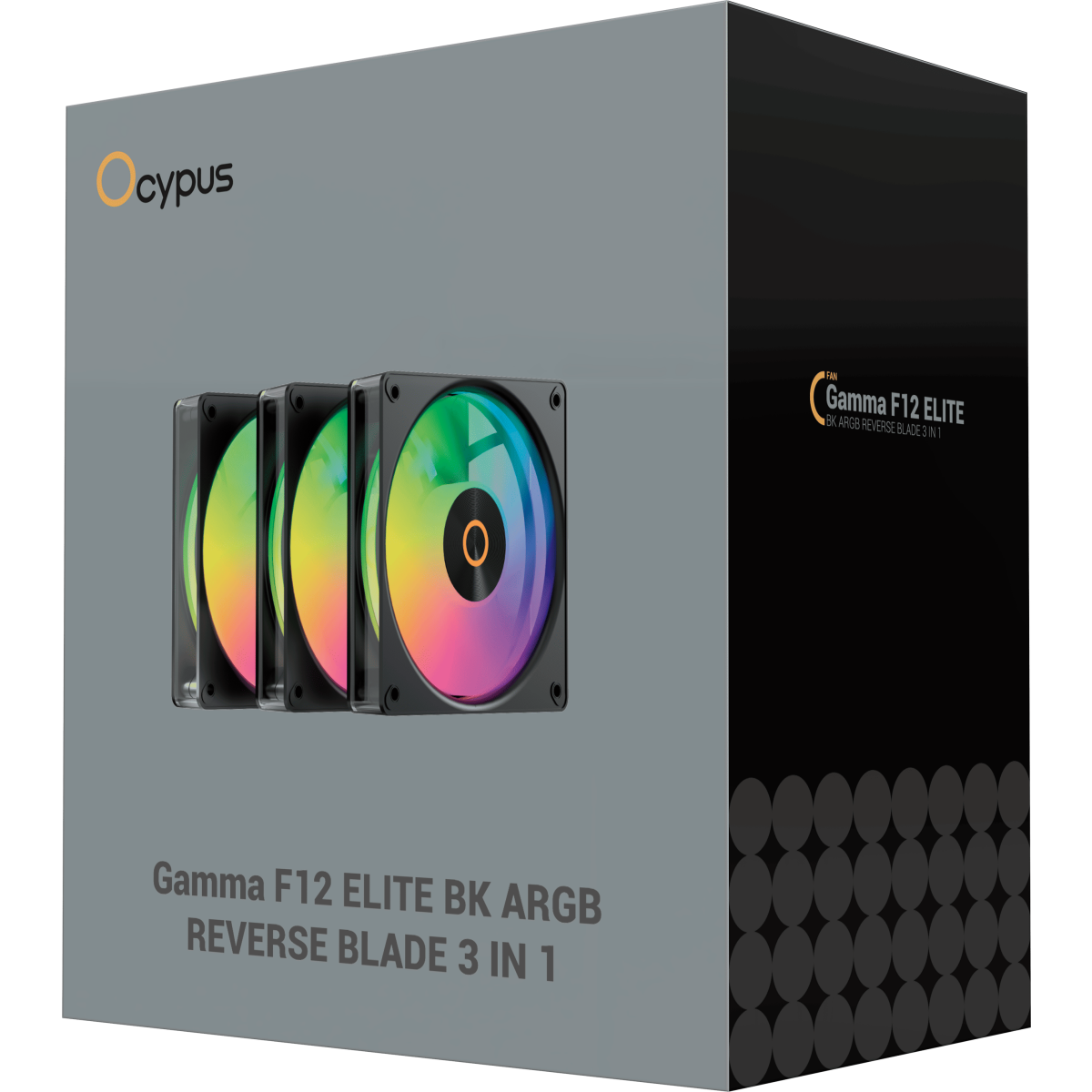 Вентилятор для корпуса Ocypus Gamma F12 Elite BK ARGB REVERSE BLADE (3 шт.) - Gamma-F12-BK3AM01E-GL - фото 10