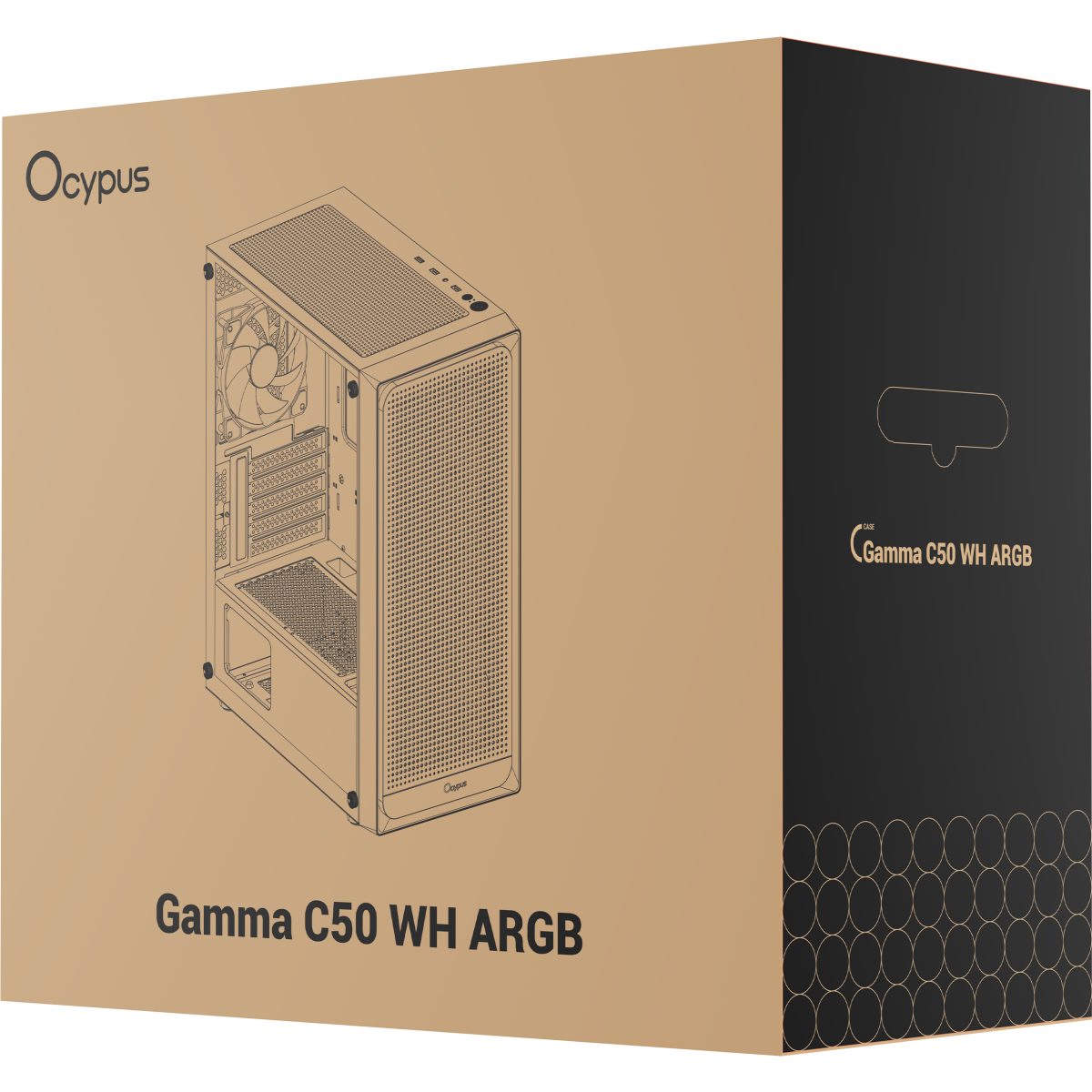 Корпус Ocypus Gamma C50 WH ARGB - Gamma-C50-WHG400XX-GL - фото 9