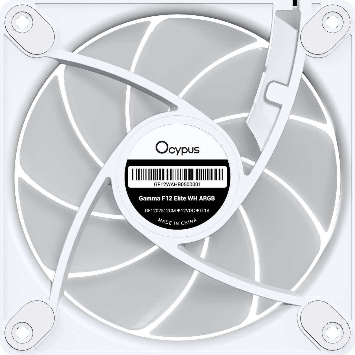 Вентилятор для корпуса Ocypus Gamma F12 Elite WH ARGB - Gamma-F12-WH1AM00E-GL - фото 7