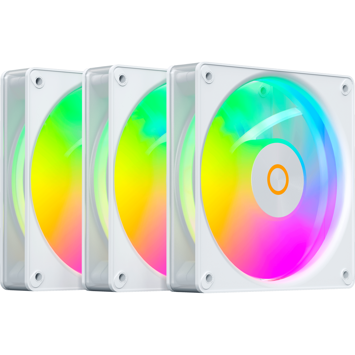 Вентилятор для корпуса Ocypus Gamma F12 Elite WH ARGB (3 шт.) - Gamma-F12-WH3AM00E-GL