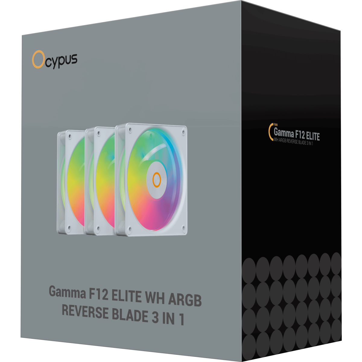 Вентилятор для корпуса Ocypus Gamma F12 Elite WH ARGB REVERSE BLADE (3 шт.) - Gamma-F12-WH3AM01E-GL - фото 10