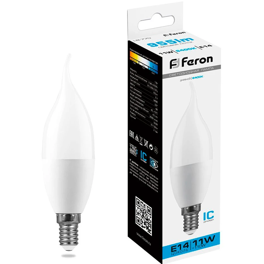 Светодиодная лампочка Feron LB-770 (11 Вт, E14) - 25952