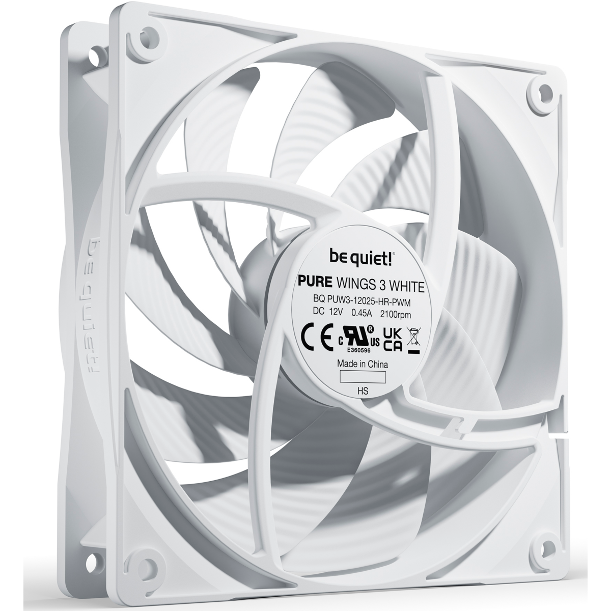 Вентилятор для корпуса Be Quiet Pure Wings 3 120mm PWM High Speed White - BL111 - фото 2