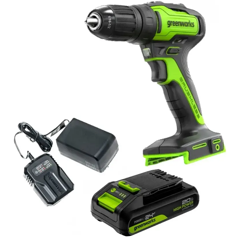 Дрель-шуруповёрт Greenworks GD24DD35 (3704007CUA)
