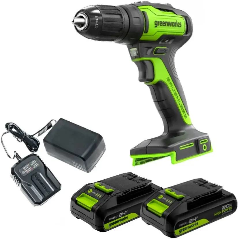 Дрель-шуруповёрт Greenworks GD24DD35 (3704007CUC)