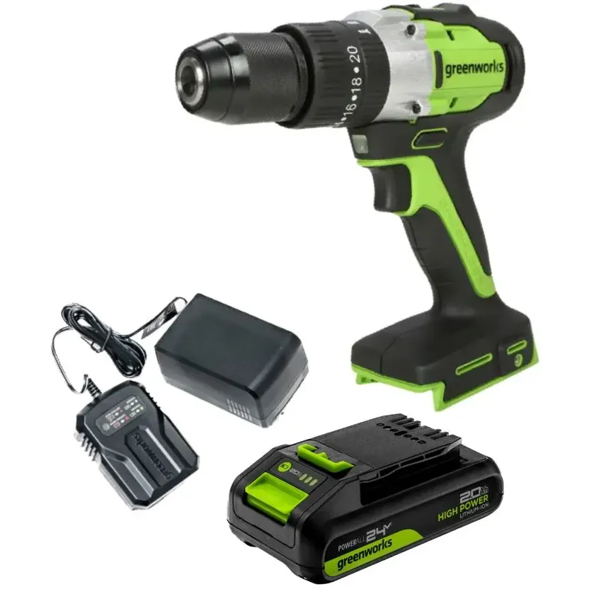 Дрель-шуруповёрт Greenworks 3704107CUA