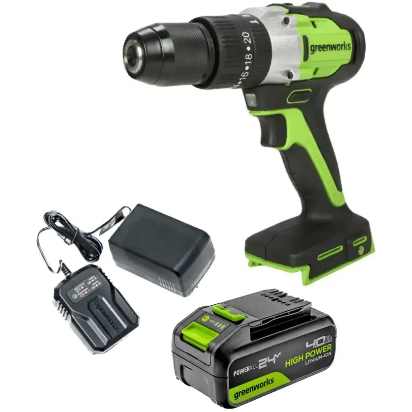 Дрель-шуруповёрт Greenworks GD24DD60 (3704107CUB)