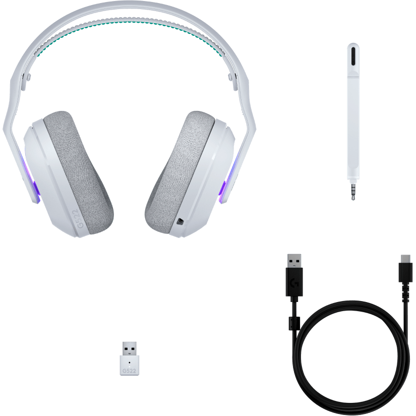 Гарнитура Logitech G522 LightSpeed White - 981-001550 - фото 6