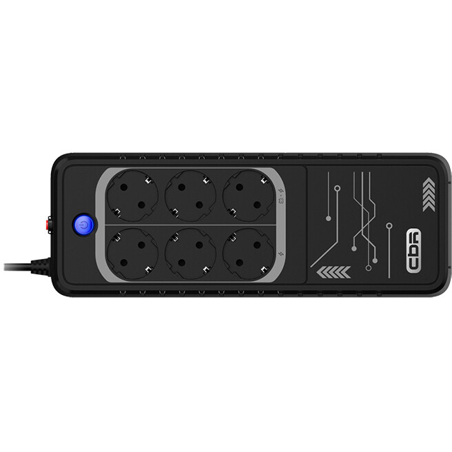 ИБП CBR LGT-650H-6F-LDB - фото 3