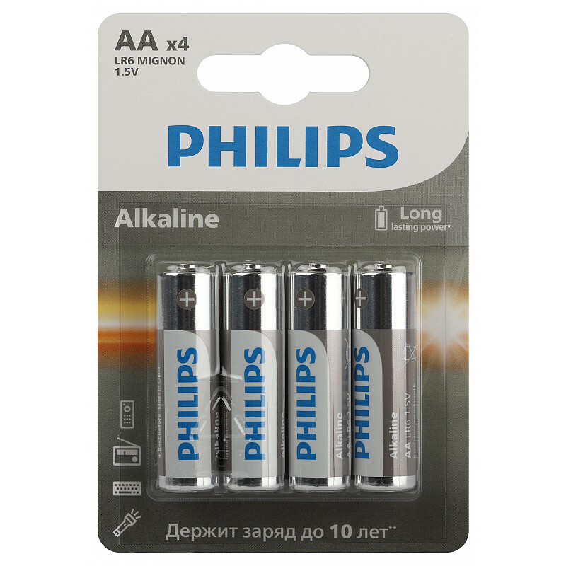 Батарейка Philips LR6A4B/51 (AA, 4 шт.) - Б0062745