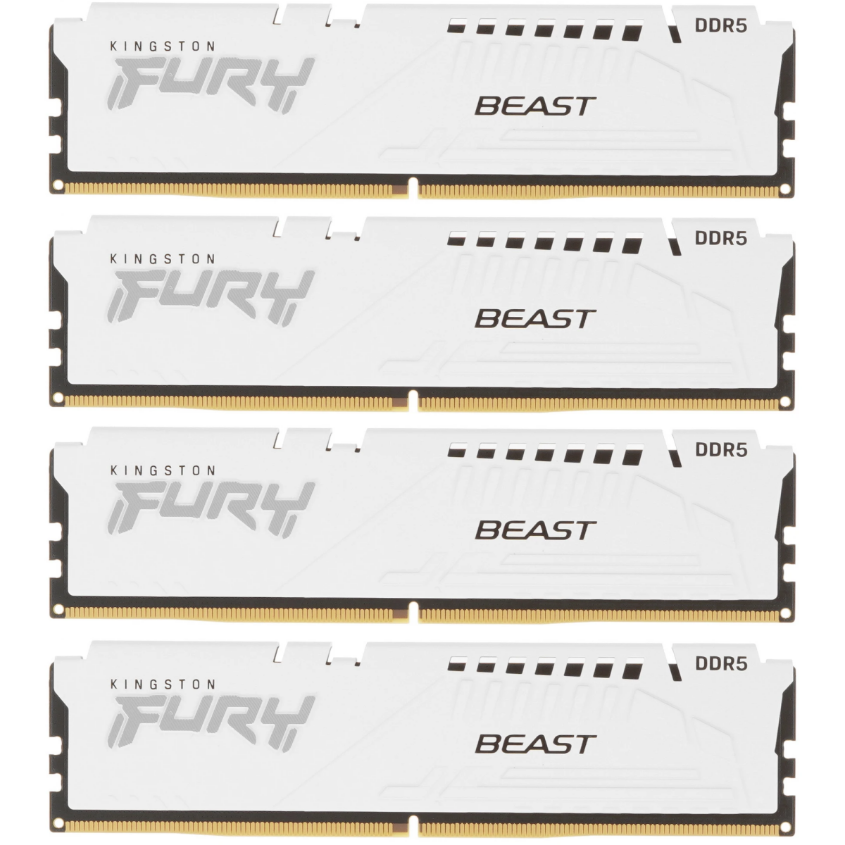 Оперативная память 64Gb DDR5 5600MHz Kingston Fury Beast White (KF556C40BWK4-64) (4x16Gb KIT)