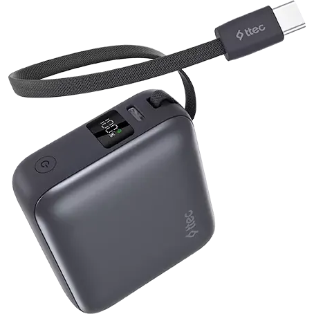 Внешний аккумулятор ttec ReCharger Mini LCD 35W Grey - 2BB232GR - фото 3