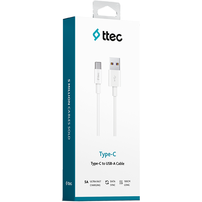 Кабель USB - USB Type-C, 1м, ttec 2DK35B - фото 3