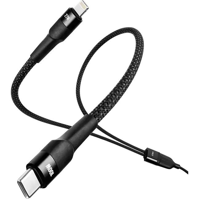 Кабель USB Type-C - USB Type-C/Lightning, 1.5м, ttec 2DK56S - фото 2