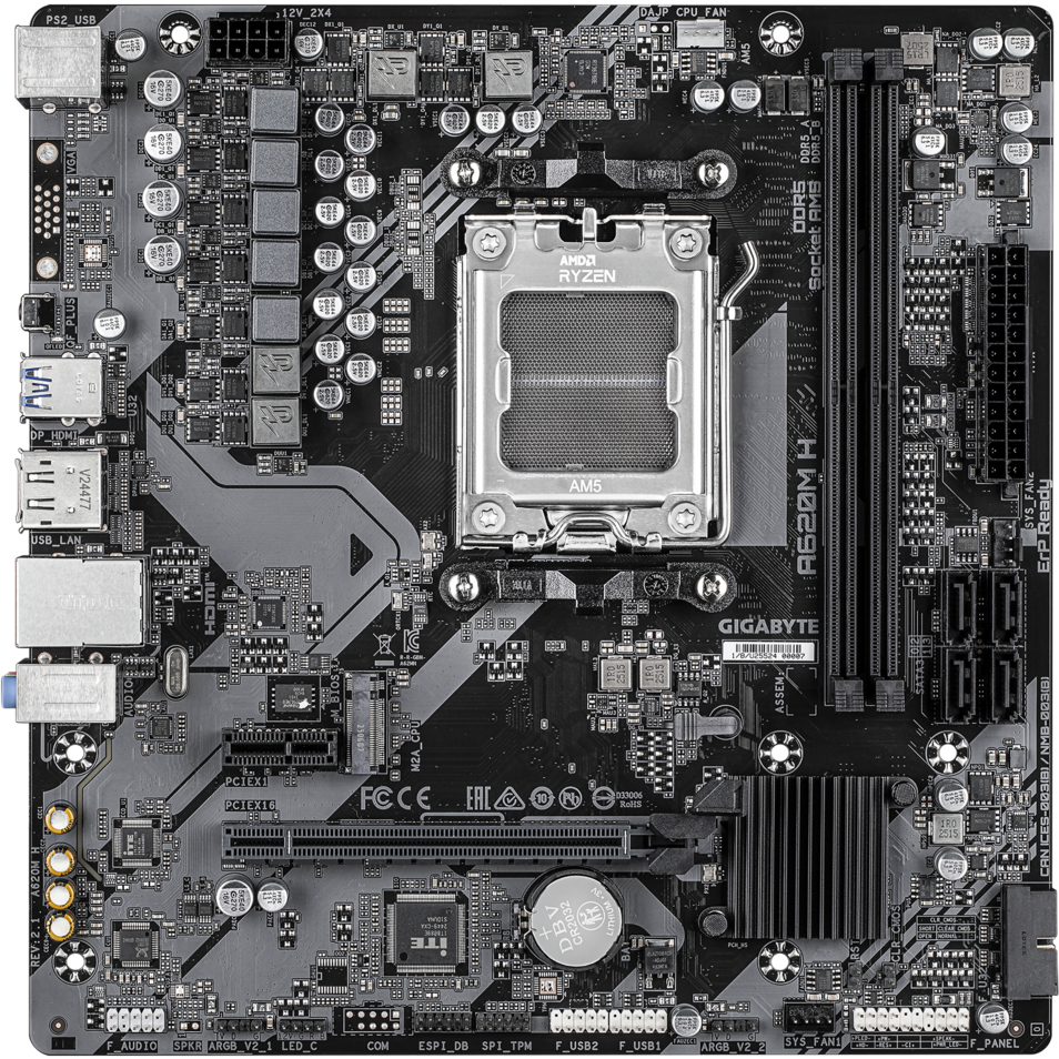 Материнская плата Gigabyte A620M H 2.1