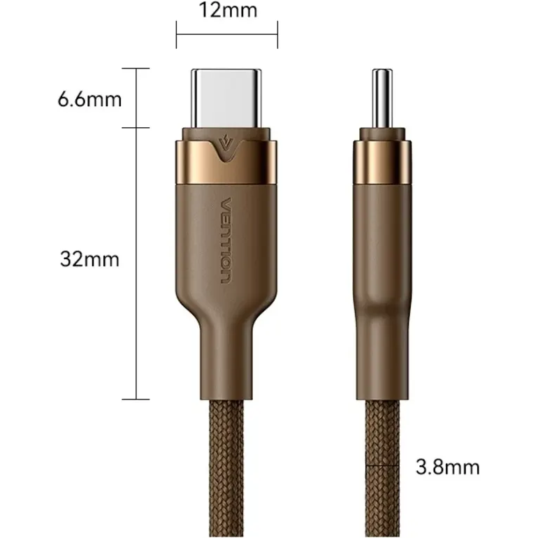 Кабель USB Type-C - USB Type-C, 1м, Vention TRIJF - фото 4