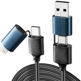 Кабель USB/USB Type-C - USB Type-C/Lightning, 1м, Rexant 18-7094