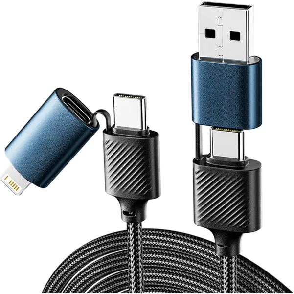 Кабель USB/USB Type-C - USB Type-C/Lightning, 1м, Rexant 18-7094