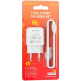 Сетевое зарядное устройство Borofone BA64A White + Type-C Cable (6974443383898)