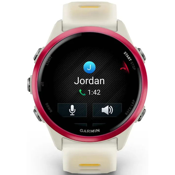 Умные часы Garmin Forerunner 570 42mm Raspberry with Translucent Bone/Mango Band - 010-02970-02 - фото 4