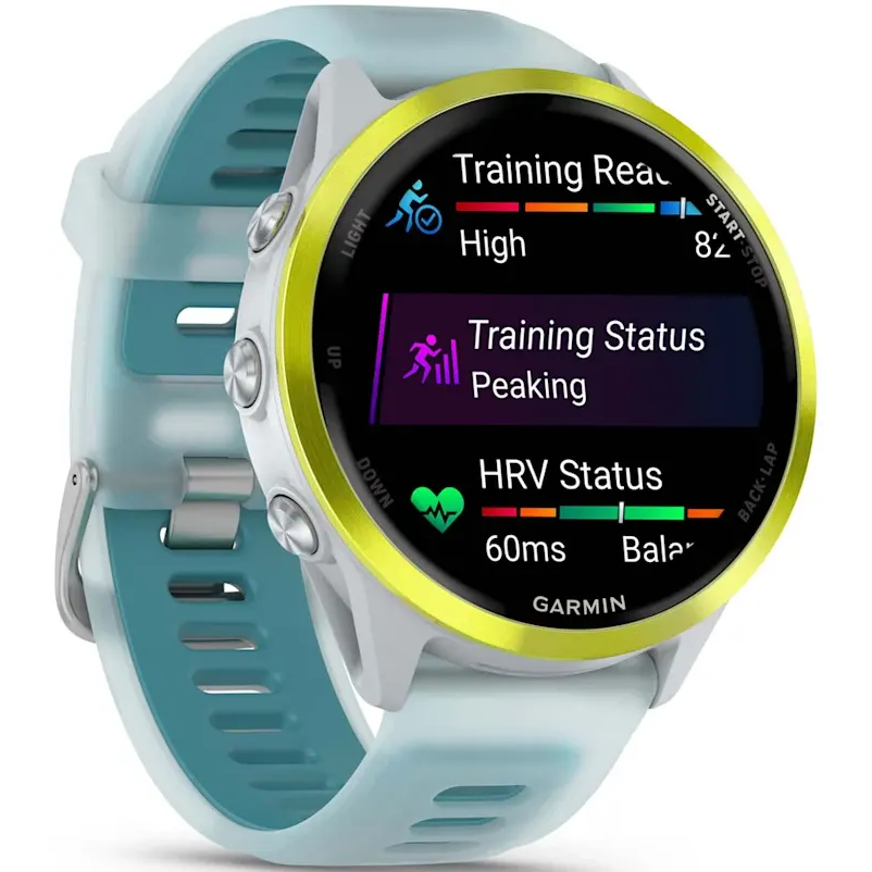 Умные часы Garmin Forerunner 570 47mm Amp Yellow with Translucent Whitestone/Turquoise Band - 010-02971-01 - фото 5