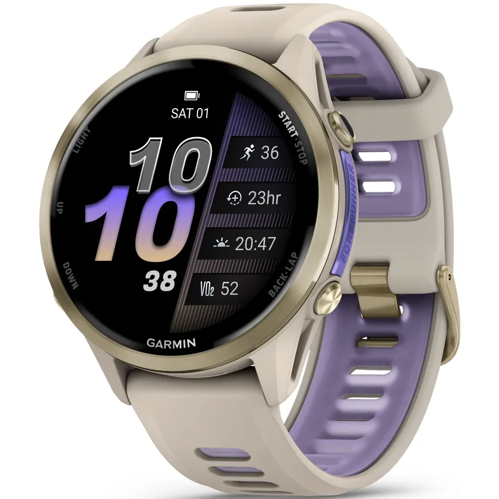 Умные часы Garmin Forerunner 970 French Grey with French Grey/Translucent Indigo Band