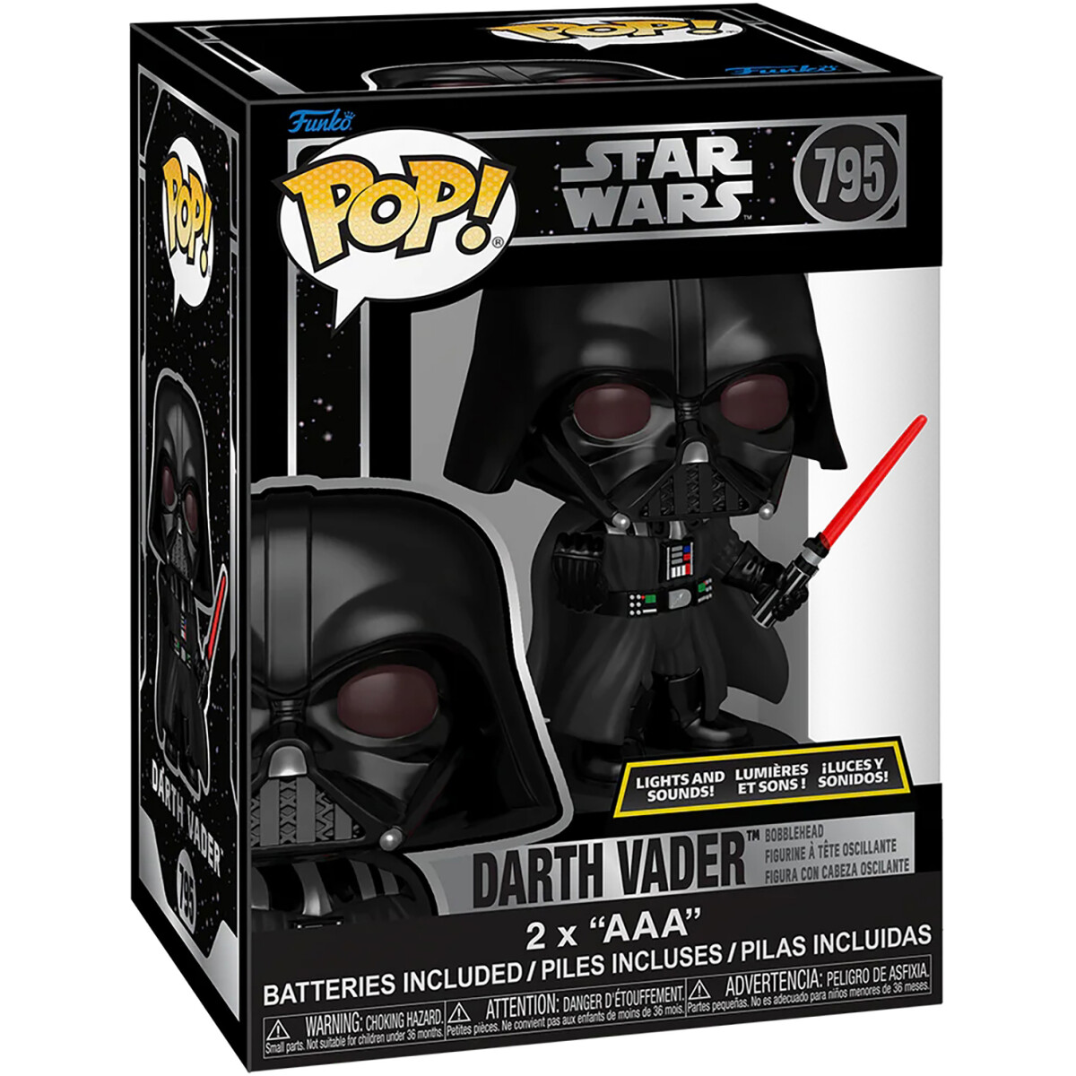 Фигурка Funko POP! Bobble Star Wars Darth Vader (Lights & Sounds) - 86454 - фото 2