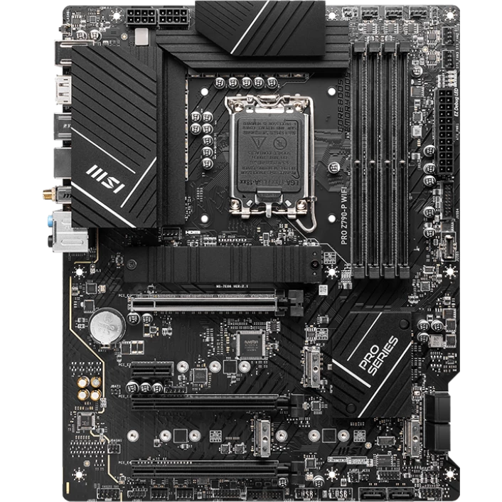 ..... Материнская плата MSI PRO Z790-P WIFI (1855) Б/У повреждения пластика 24pin