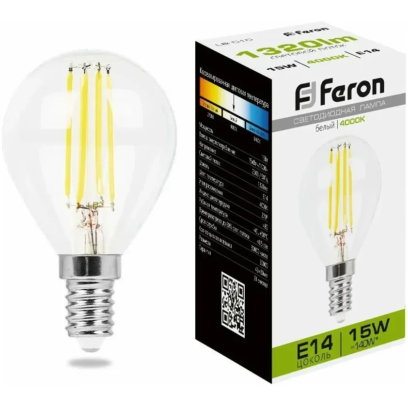 Светодиодная лампочка Feron LB-515 4000K (13 Вт, E14) - 38250