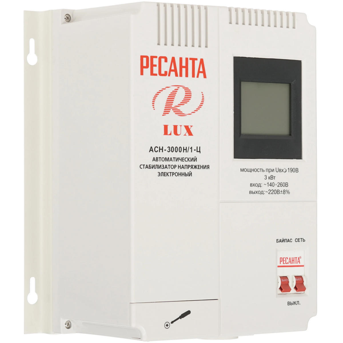 Стабилизатор напряжения Ресанта АСН 3000 Н/1-Ц - 63/6/21