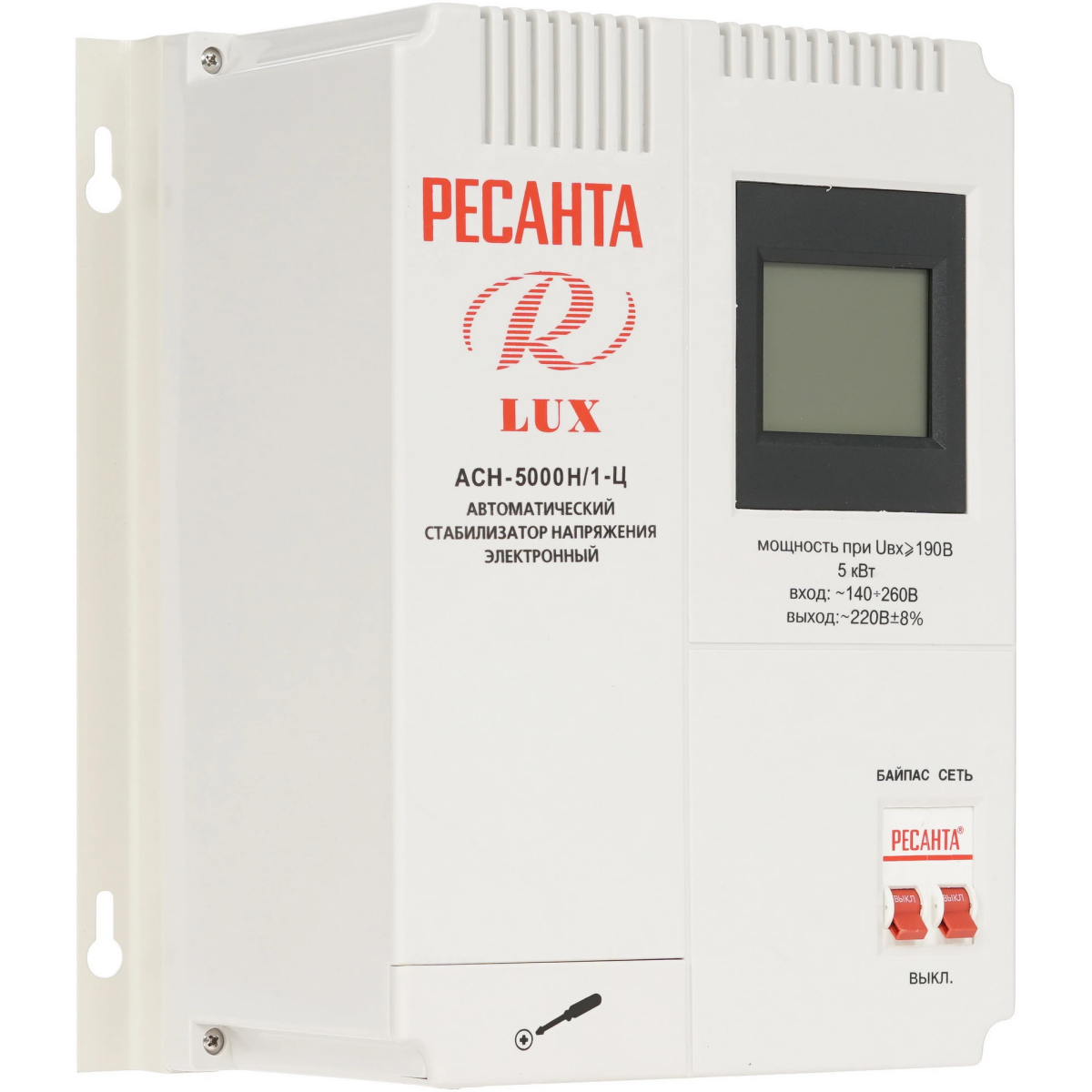 Стабилизатор напряжения Ресанта АСН 5000 Н/1-Ц Lux - 63/6/16