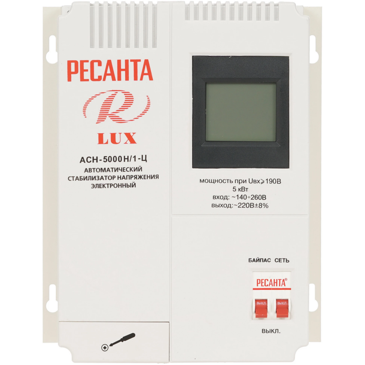 Стабилизатор напряжения Ресанта АСН 5000 Н/1-Ц Lux - 63/6/16 - фото 2