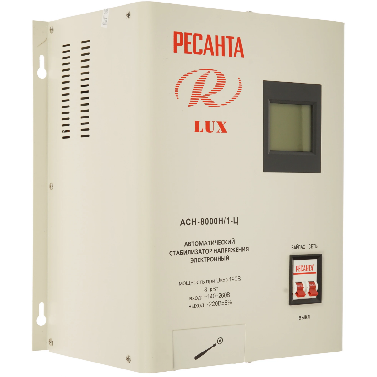 Стабилизатор напряжения Ресанта АСН 8000 Н/1-Ц Lux