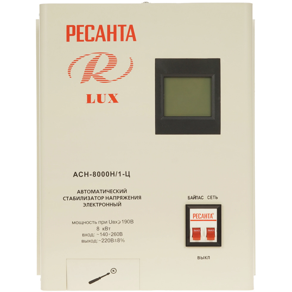 Стабилизатор напряжения Ресанта АСН 8000 Н/1-Ц Lux - 63/6/17 - фото 2