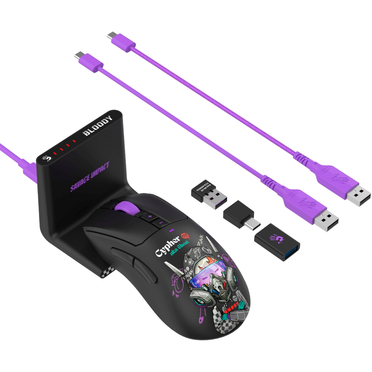 Мышь Bloody R73 Ultra Duo Cypher Ghost - фото 18