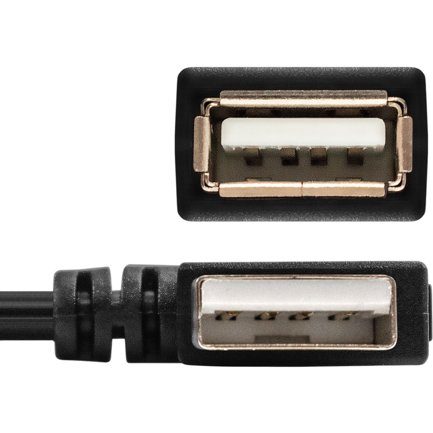 Кабель удлинительный USB A (M) - USB A (F), 0.15м, ExeGate EX-CC-USB2-AMAF-0.15L - EX299703RUS - фото 3