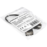 Кабель удлинительный USB A (M) - USB A (F), 0.15м, ExeGate EX-CC-USB2-AMAF-0.15L (EX299703RUS)