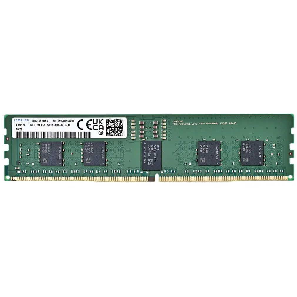 Оперативная память 16Gb DDR5 6400MHz Samsung ECC Reg RDIMM - M321R2GA3XXX-CCP