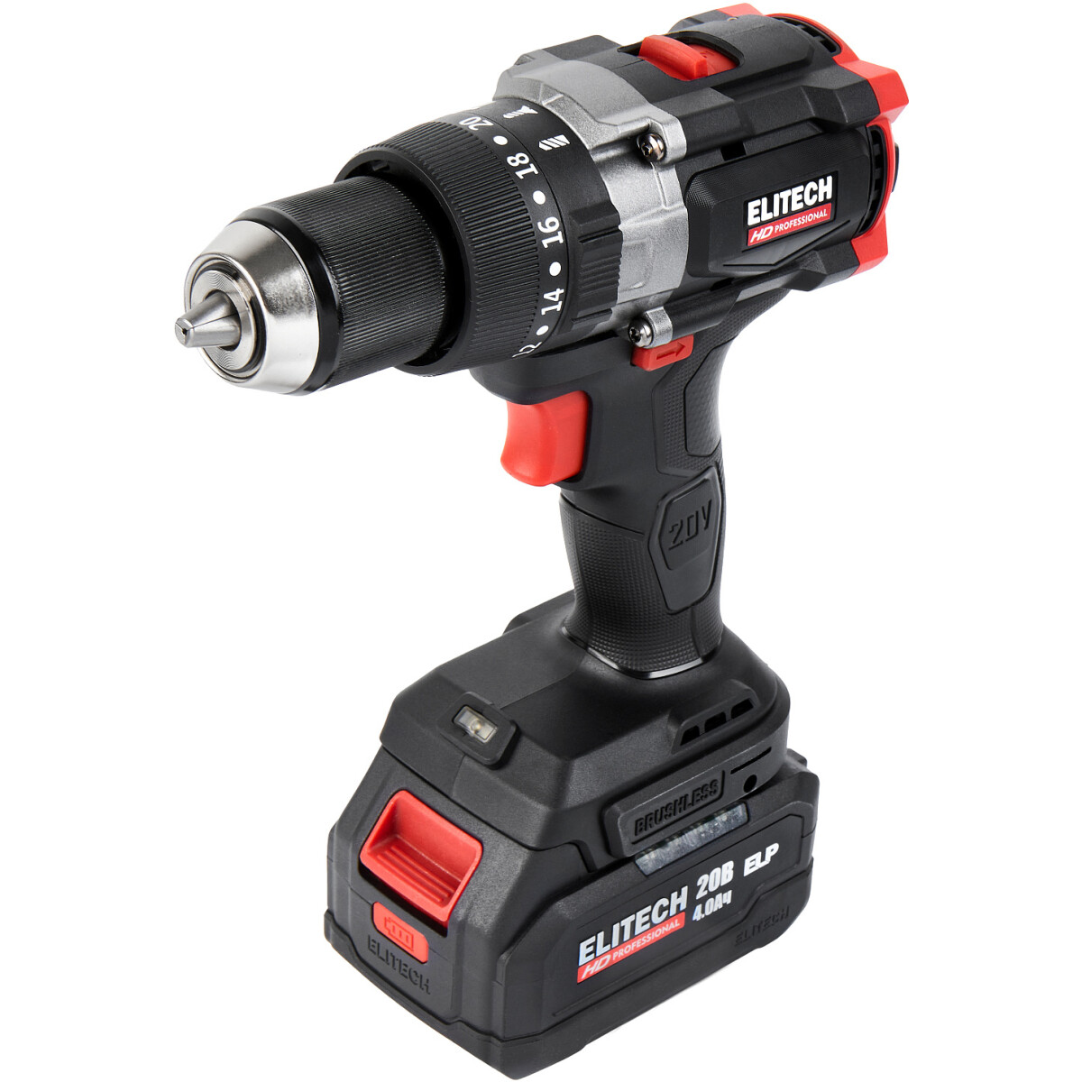 Дрель-шуруповёрт Elitech CD 20BL2 (E2201.042.02) - 205728 - фото 2