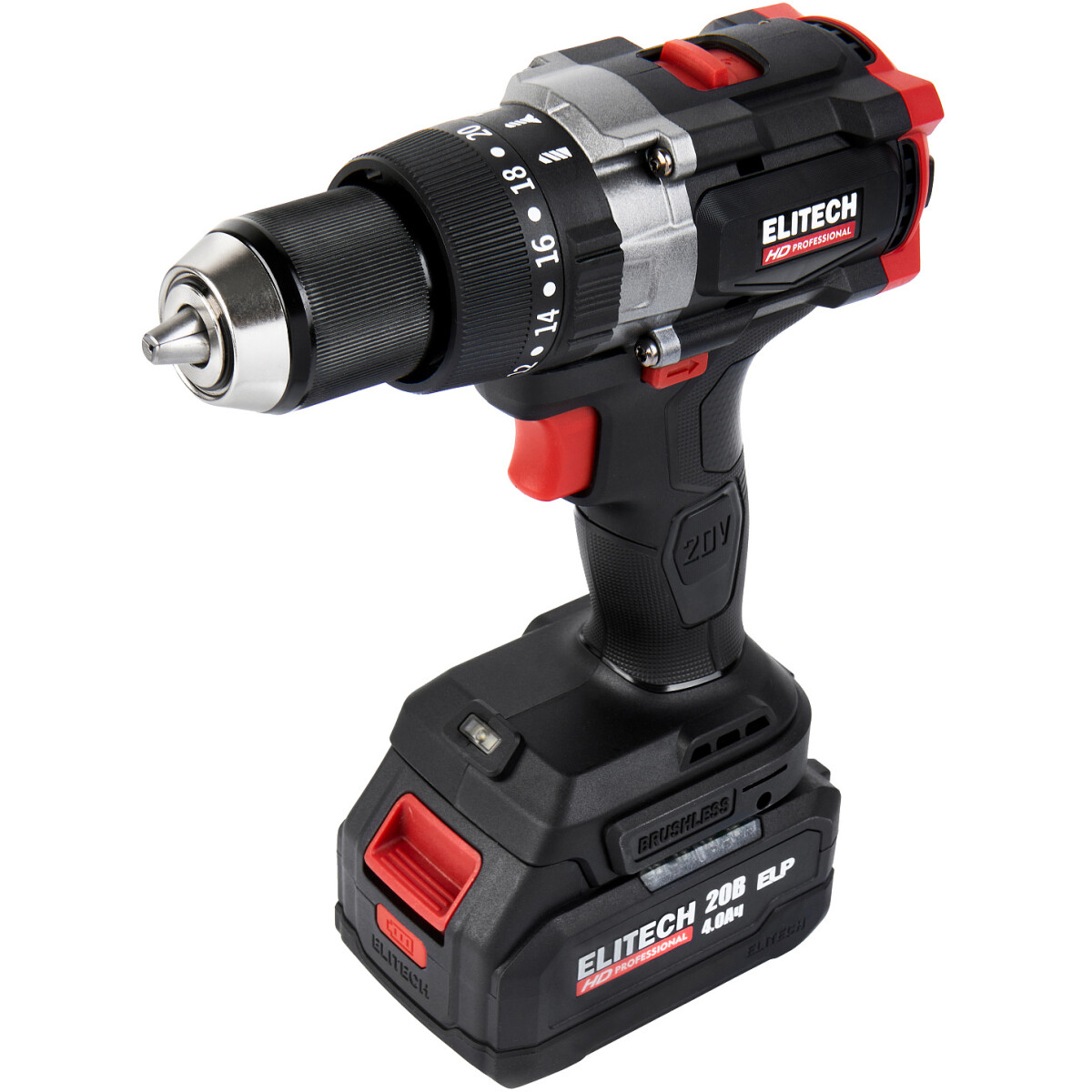 Дрель-шуруповёрт Elitech CD 20BL2 (E2201.042.02) - 205728 - фото 3
