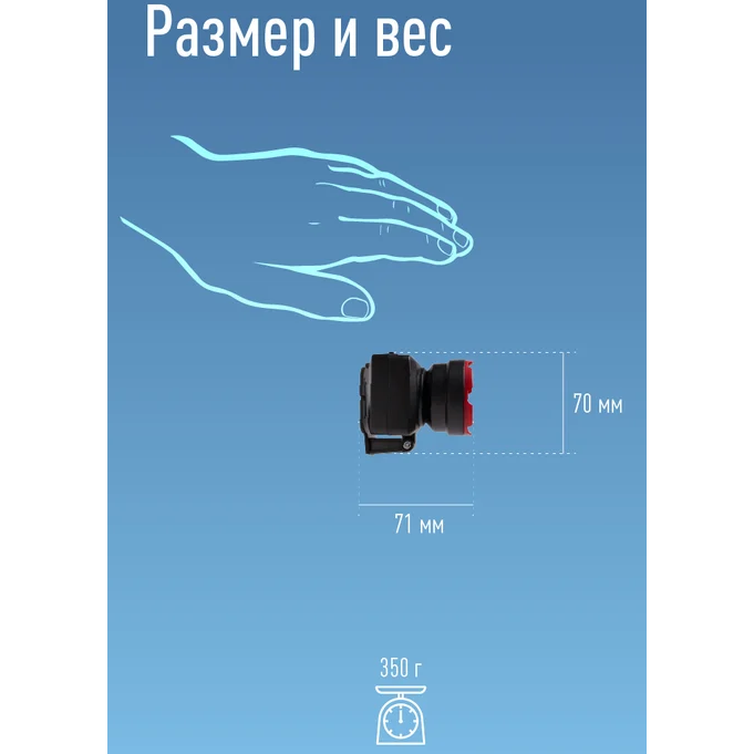 Фонарь налобный КОСМОС KOCAccuH1WLED - фото 10