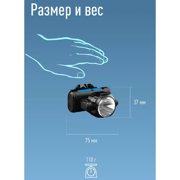 Фонарь налобный КОСМОС KOCH5WLi-On - фото 8