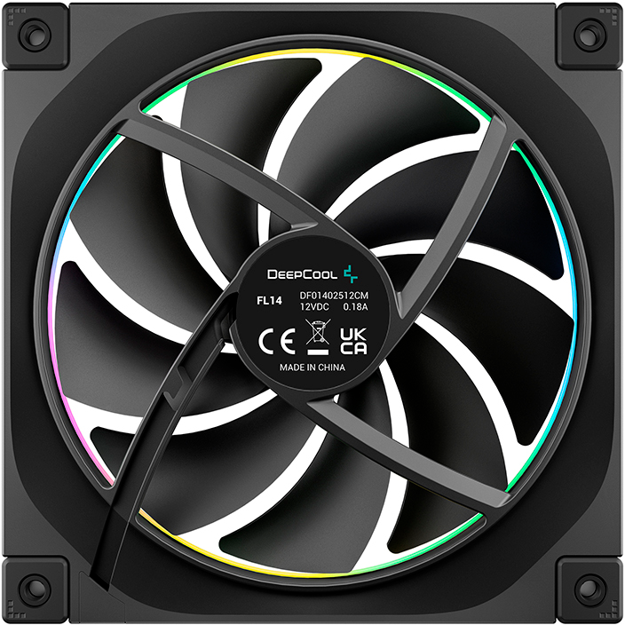 Вентилятор для корпуса DeepCool FL14 (3 шт.) - R-FL14-BKAPN3-G - фото 4