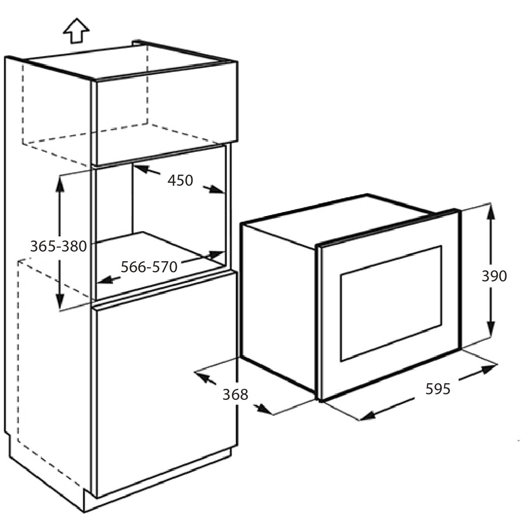Встраиваемая микроволновая печь Kuppersberg HMF 627 B - 8846 - фото 2