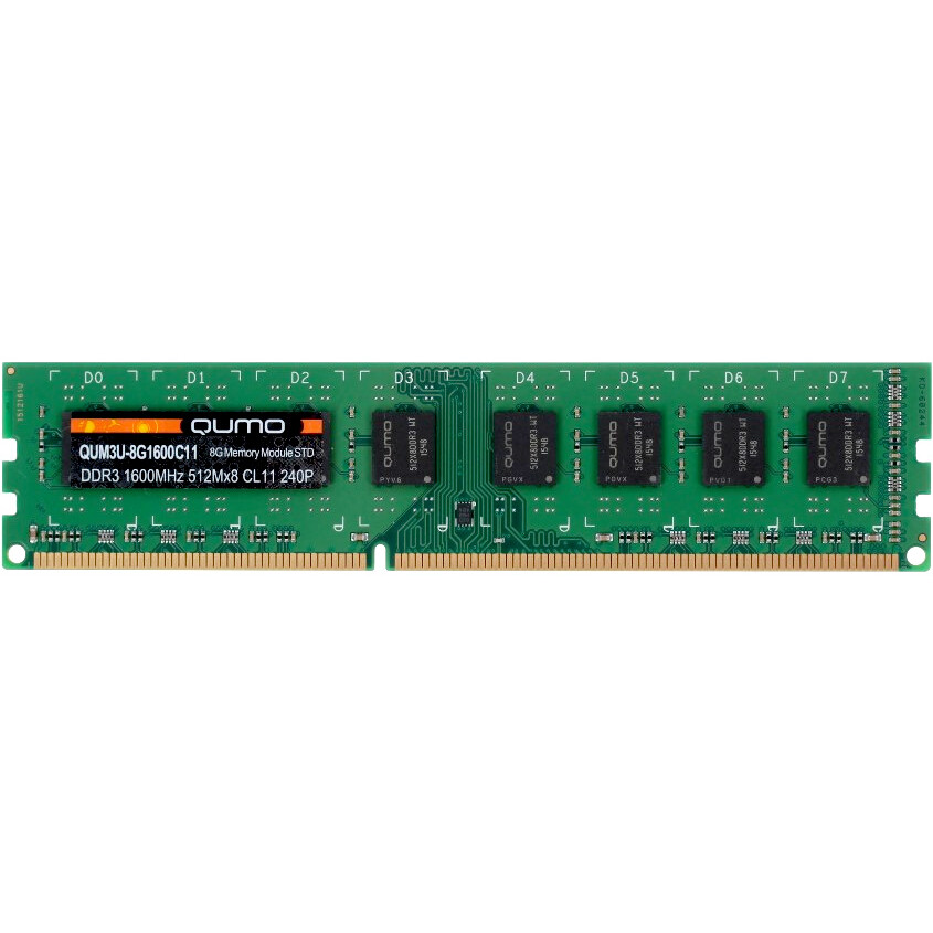 Оперативная память 8GB DDR3 1600MHz QUMO (QUM3U-8G1600C11(R))