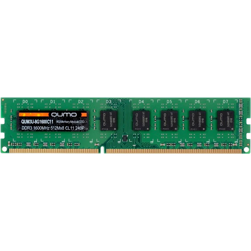Оперативная память 8Gb DDR3 1600MHz QUMO (QUM3U-8G1600C11(R))